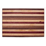 Edge grain maple, walnut and purple heart