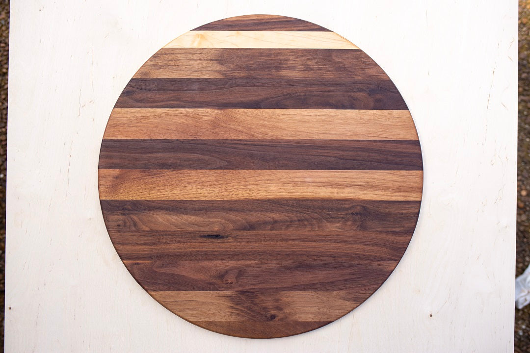 18” circle x.75- Edge grain walnut
