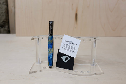 Diamond Cast Blue Macaw Magnetic Cap Style Pen