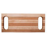 10x23x1.5”- Edge grain cherry and maple with handles routed into each end