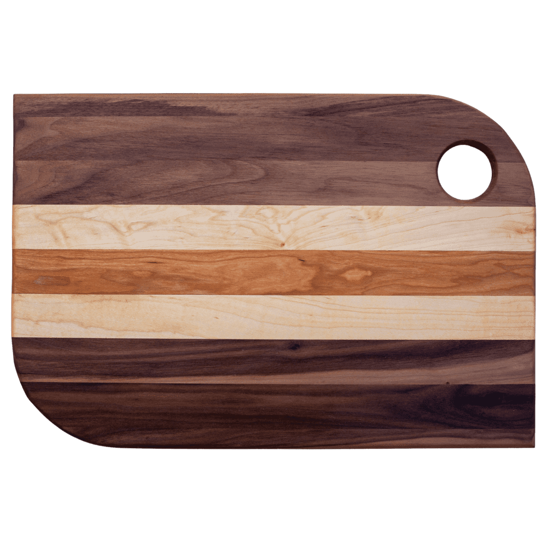 Edge grain cutting or serving board Walnut, Maple, Cherry