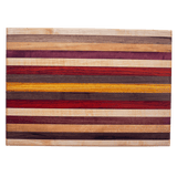 12.5x18x.75- Edge grain cutting or serving board mixed exotic and domestic hardwoods