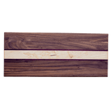 9x21x.75- edge grain walnut, maple and purple heart