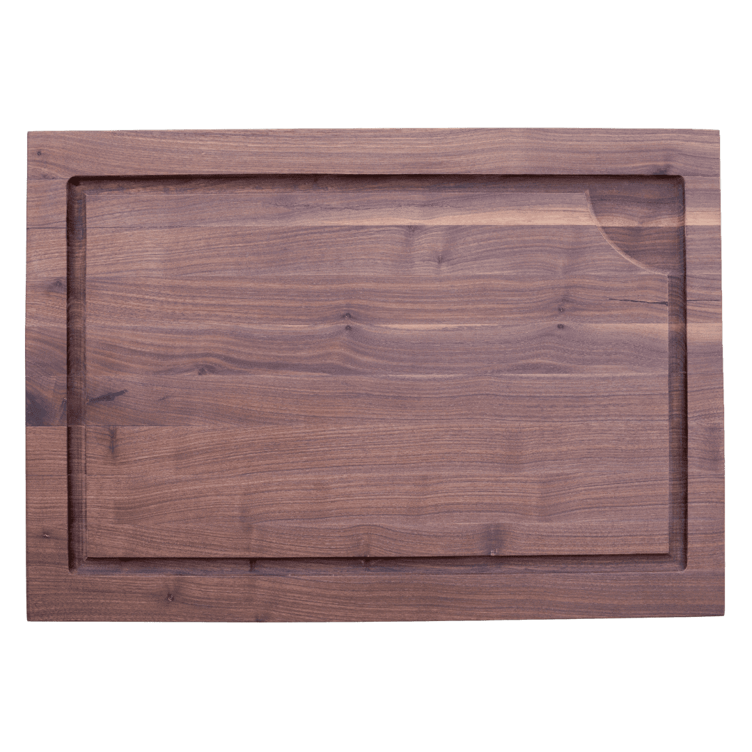 16.5x24x1.5- Walnut edge grain brisket board with juice groove