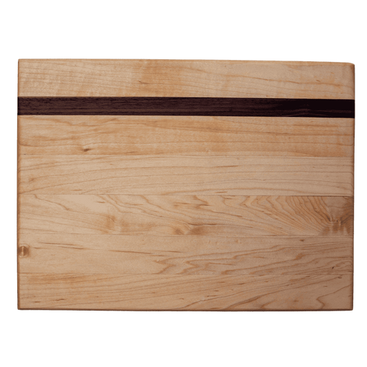 Edge grain maple board with walnut accent strip