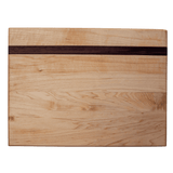 Edge grain maple board with walnut accent strip