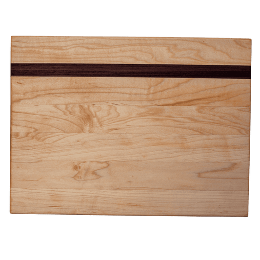 Edge grain maple board with walnut accent strip