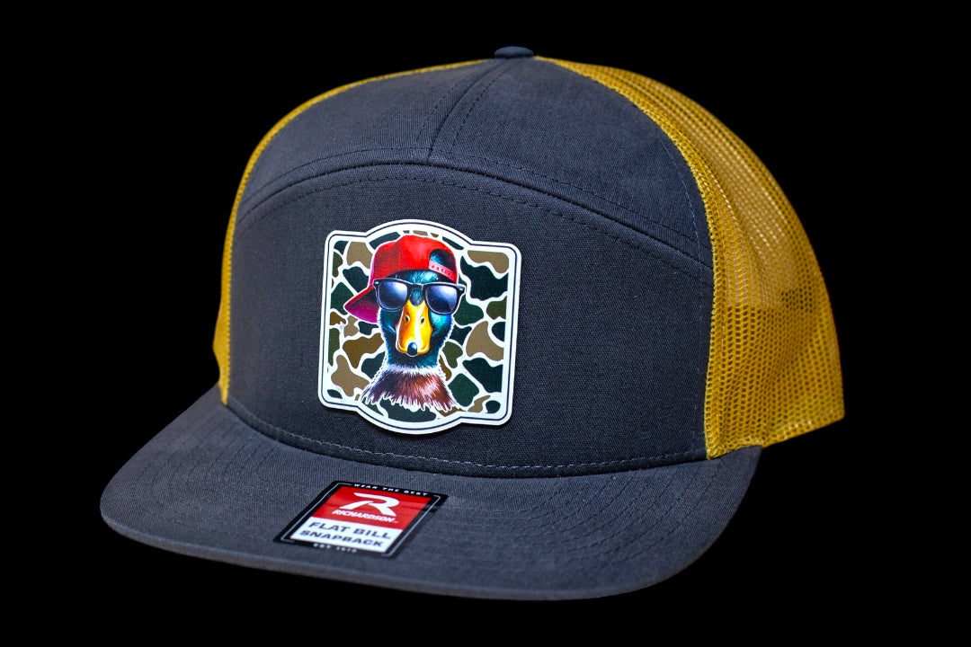 UV printed Mallard with Sunglasses patch with hat