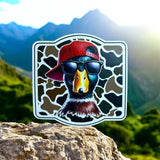 UV printed Mallard with Sunglasses patch with hat