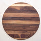 18” circle x.75- Edge grain walnut with maple accent strip