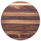 18” circle x.75- Edge grain walnut with maple accent strip